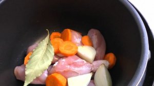 Бульон из куриной голени в мультиварке Polaris. вкусный и ароматный. за 90 минут.