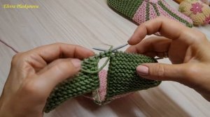 КАК СВЯЗАТЬ УДОБНЫЕ СЛЕДКИ НА 2 СПИЦАХ ОДНИМ ПОЛОТНОМ.
