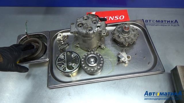 Сломали когда чинили... Замена подшипника в муфте компрессора кондиционера не по технологии. смотреть онлайн