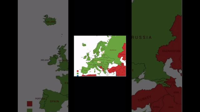 Religion in Europe:red-Islam,green-Christianity,yellow-atheism,blue-Judaism