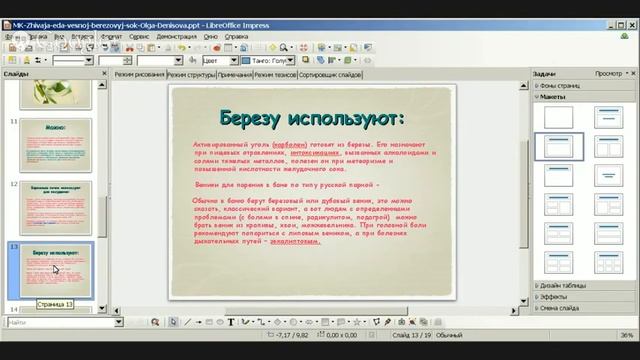 Мастер -Класс Очищение организма. Часть 2