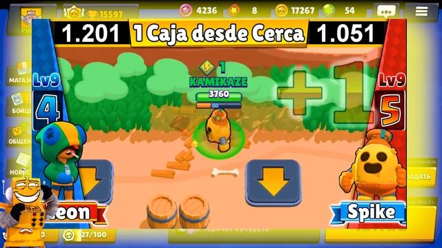 ЛЕОН ПРОТИВ СПАЙКА! ШОК САМЫЙ СИЛЬНЫЙ ПЕРСОНАЖ BRAWL STARS смотреть онлайн