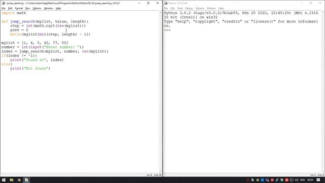 Jump Search Algorithm in Python | Data Structure | Searching Algorithm