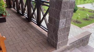 Дубовые ограждение на террасу