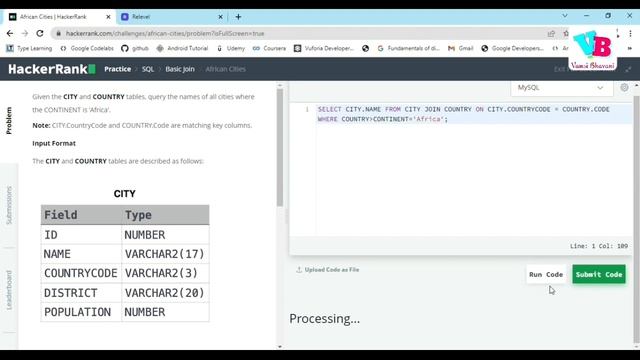 SQL in telugu | Basic Joins questions in telugu | SQL hackerrank questions solved | Vamsi Bhavani