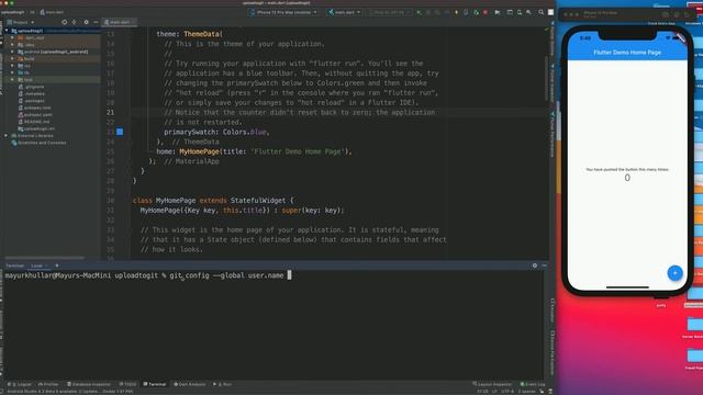 Upload flutter projects to GitHub