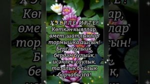 Иң изге теләкләр  сезгә дусларым? Хәерле иртәләр!