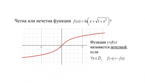 Четна или нечетна функция ln(x + sqrt(1 + x^2)) ?