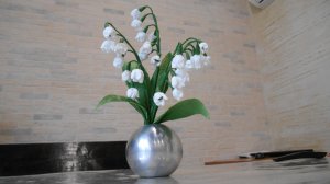 Ландыши из гофрированной бумаги