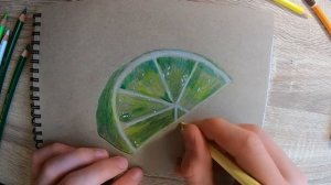 Drawing REALISTIC LIME EDGE •time - lapse•