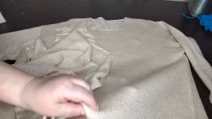 Комплект джемпер и палантин из пряжи Ализе ангора голд симли. LK-150.