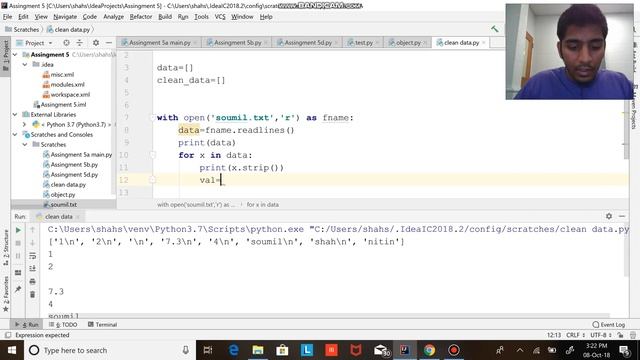 how to remove white space and blank line in python While reading file смотреть онлайн