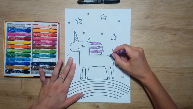 Урок рисования для детей. ЕДИНОРОГ. Как нарисовать еднорога? ПРОСТОЙ РИСУНОК