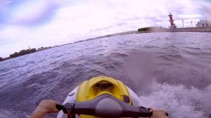 Jet skiing on Neva river