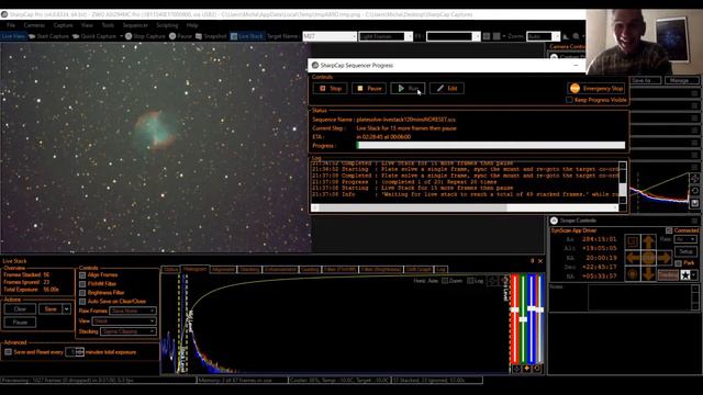 Plate-solving in a SharpCap Sequence to Improve Tracking For Electronically-Assisted Astronomy (EAA смотреть онлайн