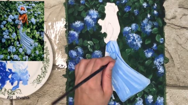 Как нарисовать девушку в цветах сирени акриловыми красками. Пошаговое руководство смотреть онлайн