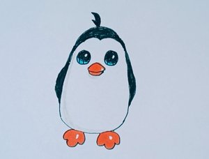 Рисуем пингвина для детей