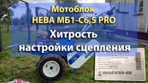 Настройка сцепления на мотоблоке Нева МБ1-С6,5 PRO