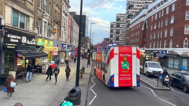 Exploring inner city London at dusk aboard London Bus 23 from Maida Hill to Hammersmith Bus Station смотреть онлайн