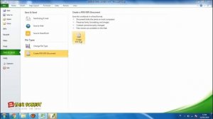 Cara Simpan File Microsoft Excel Ke PDF Office 2010