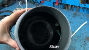 Вытяжка из двигателя от пылесоса в ГАРАЖ