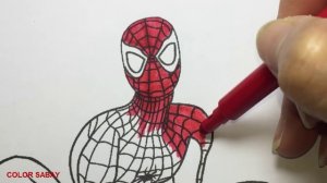 Spiderman Coloring Pages - Coloring Books for Kids - Superhero Coloring Pages 