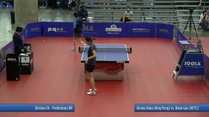 2012 JOOLA/NATT Teams Preliminary Round Robin - Hiroka Ooka vs Brian Gao