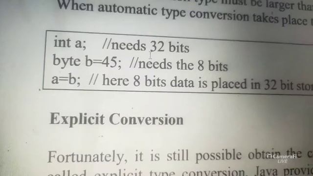 Bsc 3 yr Type Conversion and Casting in Java смотреть онлайн