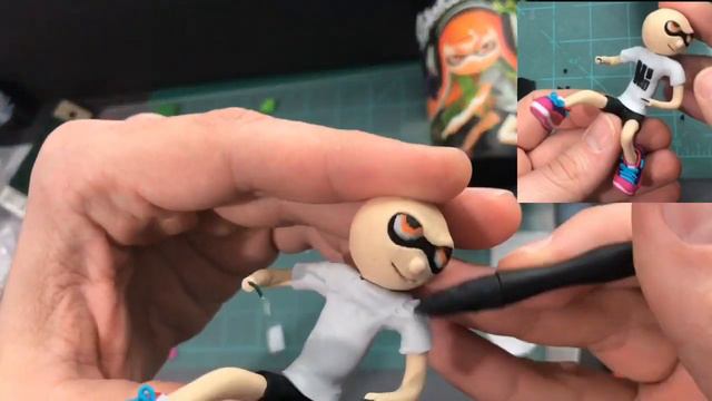 How to Make the Inkling Girl from Splatoon using Polymer Clay Sculpture Tutorial #splatoon смотреть онлайн