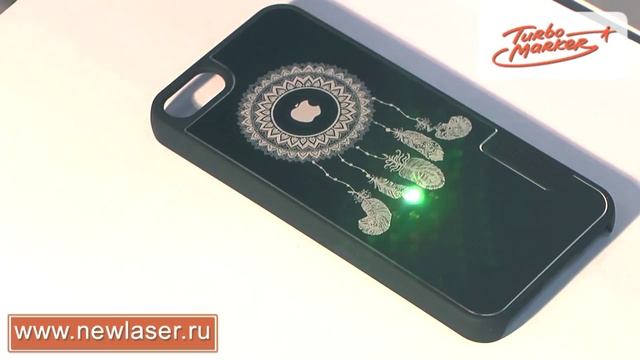 Гравировка на черном корпусе iPhone l Laser engraving iPhone