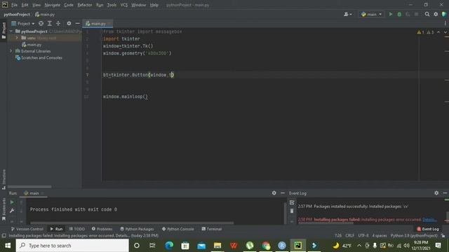 Push Button in Pycharm GUI | Push Button in Python GUI | Push Button using tkinter python смотреть онлайн
