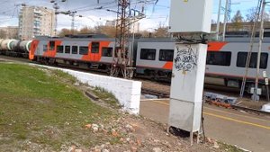 ЭС 1 отправление электропоезда ЛАСТОЧКА (МОСКВА-Н.НОВГОРОД) (ст. КОВРОВ-1. 29.04.22.)