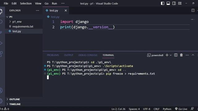 How to create requirements.txt file in virtual environment in python?  #pythonvirtualenvironment