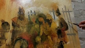 ЖИВОПИСЬ МАСТИХИНОМ. Научиться писать картины мастихином. Живопись маслом. Урок/мастер - класс...#1