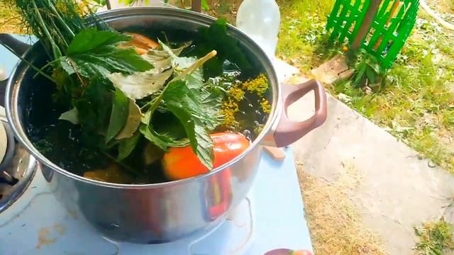 Оригинальные маринованные помидоры с красной и черной смородиной, с крыжовником, болгарским перцем. смотреть онлайн