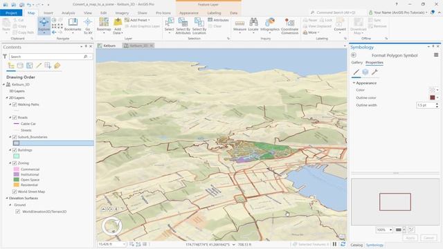 Convert a Map to a Scene in ArcGIS Pro смотреть онлайн