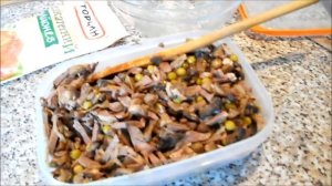 Простые рецепты, салат с сердцем и грибами