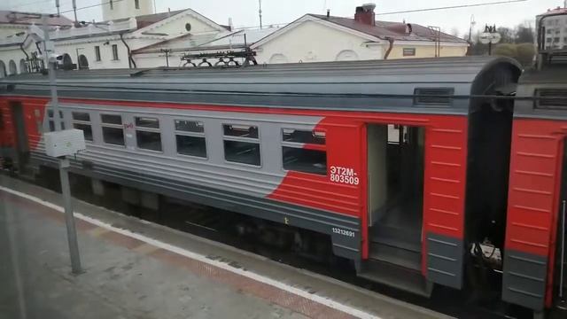 Волховстрой. Электрички. Вид из окна двухэтажного вагона. Путешествие в Санкт-Петербург. смотреть онлайн