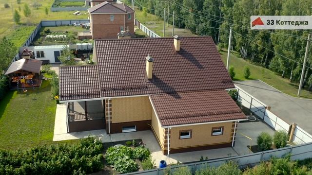 Коттедж из кирпича площадью 256 м2 в пос. Морозовка смотреть онлайн