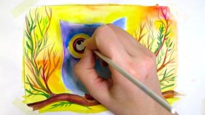 Как нарисовать СОВУ. СОВА РИСУНОК. ЛЕГКИЙ РИСУНОК. Рисовать КРАСКАМИ. Рисунок ДЛЯ СРИСОВКИ. ГУАШЬ.