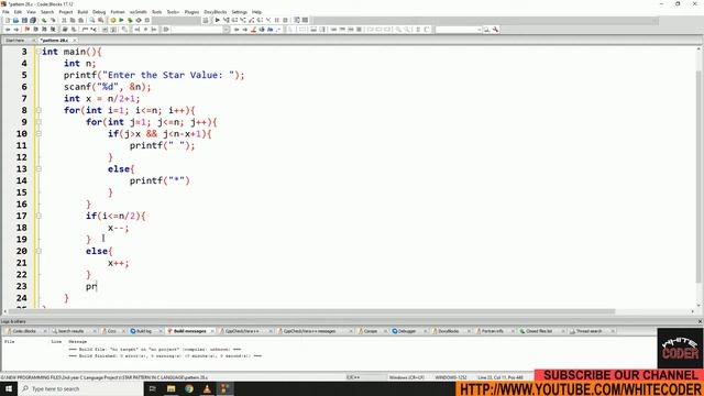 #28 || "*" STAR PATTERN|| in |C| Programming Language смотреть онлайн