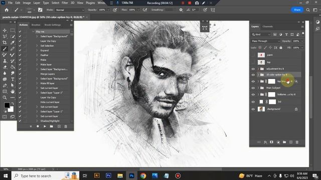 Graphic Pen Art Photoshop Action смотреть онлайн