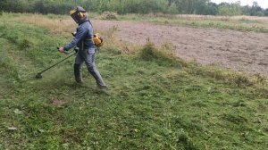 Осенняя работа бензотриммером Alpina