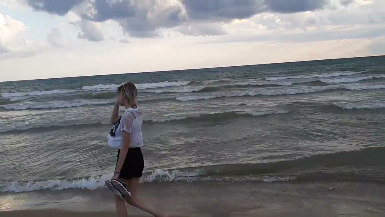 Город Анапа, Район Джемете, Пляж пансионата "Джемете" на закате (09.07.19)