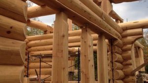 Монтаж дома из красного канадского кедра в Подмосковье