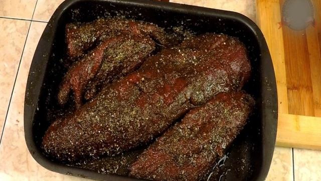 Вяленый балык из говядины на коньяке