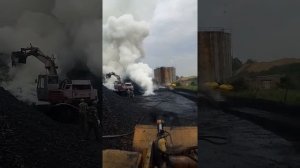Как горит уголь (на складе)