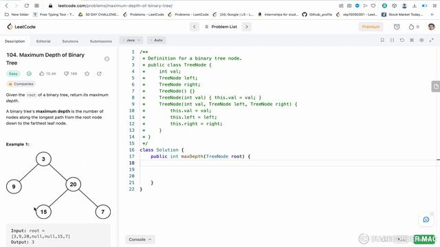 MAX Depth of a Binary tree (#java )#leetcode смотреть онлайн