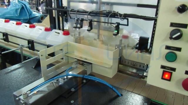 Групповая упаковка ПЭТ тары с технической жидкостью. МТУ Вектор 600 смотреть онлайн