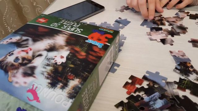 Собираем 3D ПАЗЛ "Котенок" НА ВРЕМЯ из 100 пазлов!!! 3D Pazzle